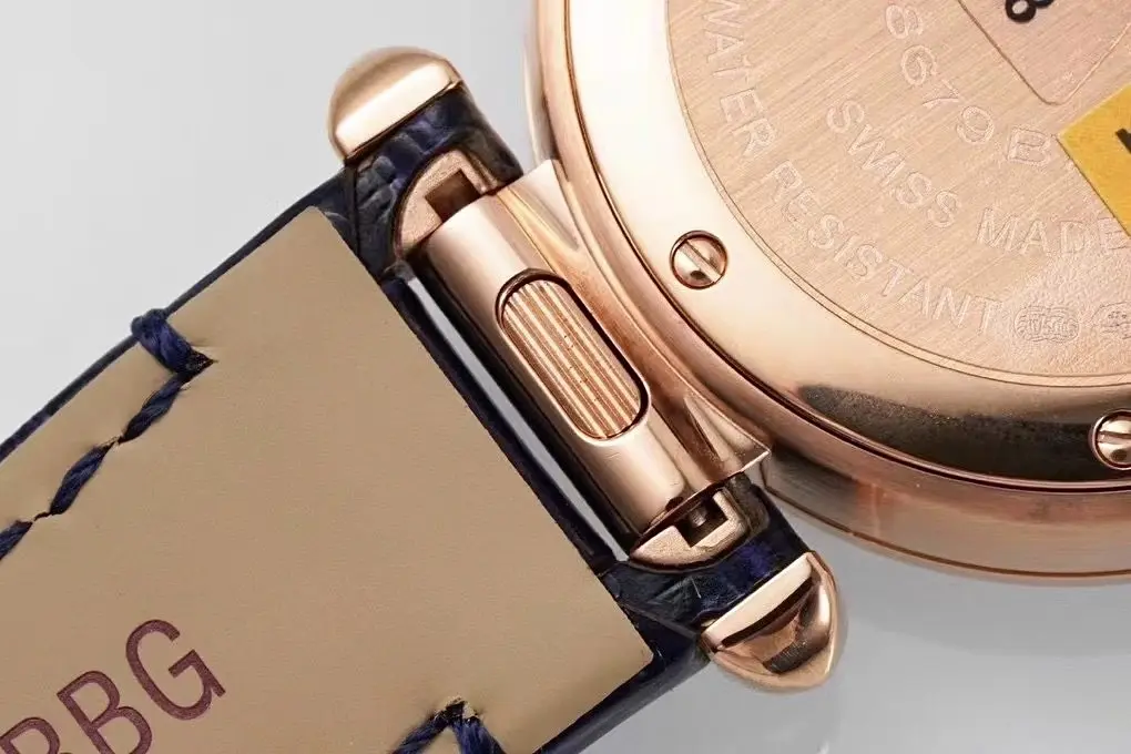 Cartier Pasha de Cartier Ladies Watch Rose Gold Blue Leather - Image 3