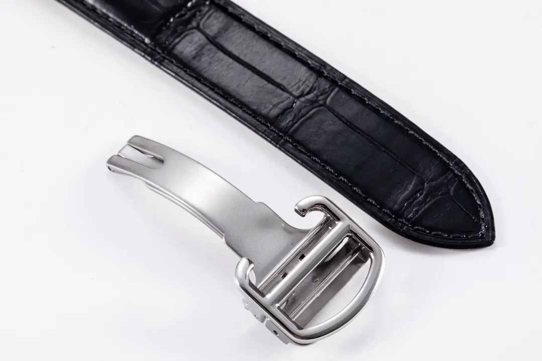 Cartier Ballon Bleu 42mm Silver Black Leather - Image 3