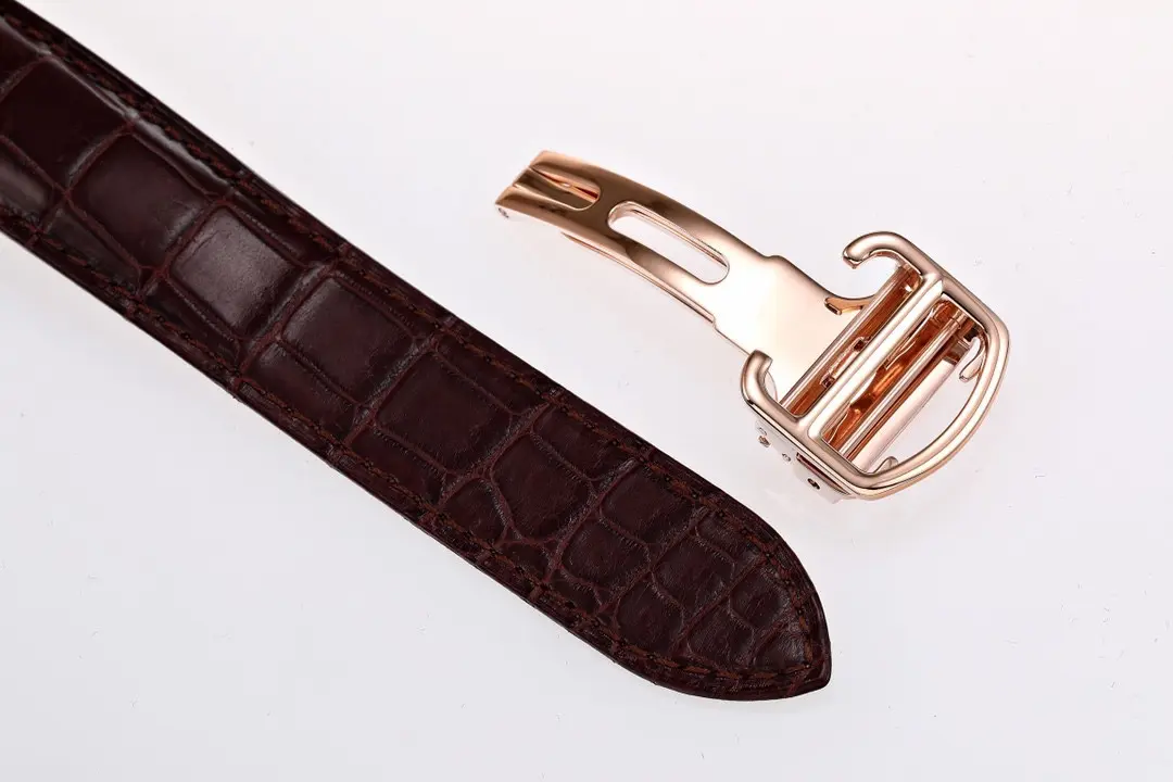 Cartier Ballon Bleu 42mm Rose Gold Brown Leather - Image 2