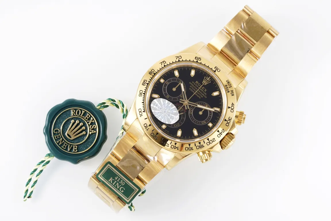 Rolex Daytona 4130 – Gold with Black Dial - Image 9