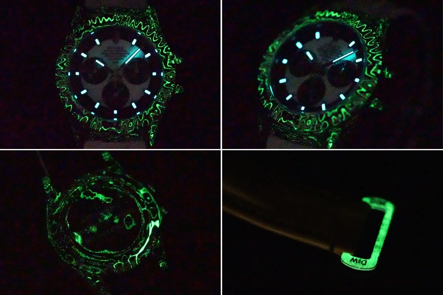 Rolex Daytona Carbon Fiber Custom Edition – Black with White Strap - Image 9
