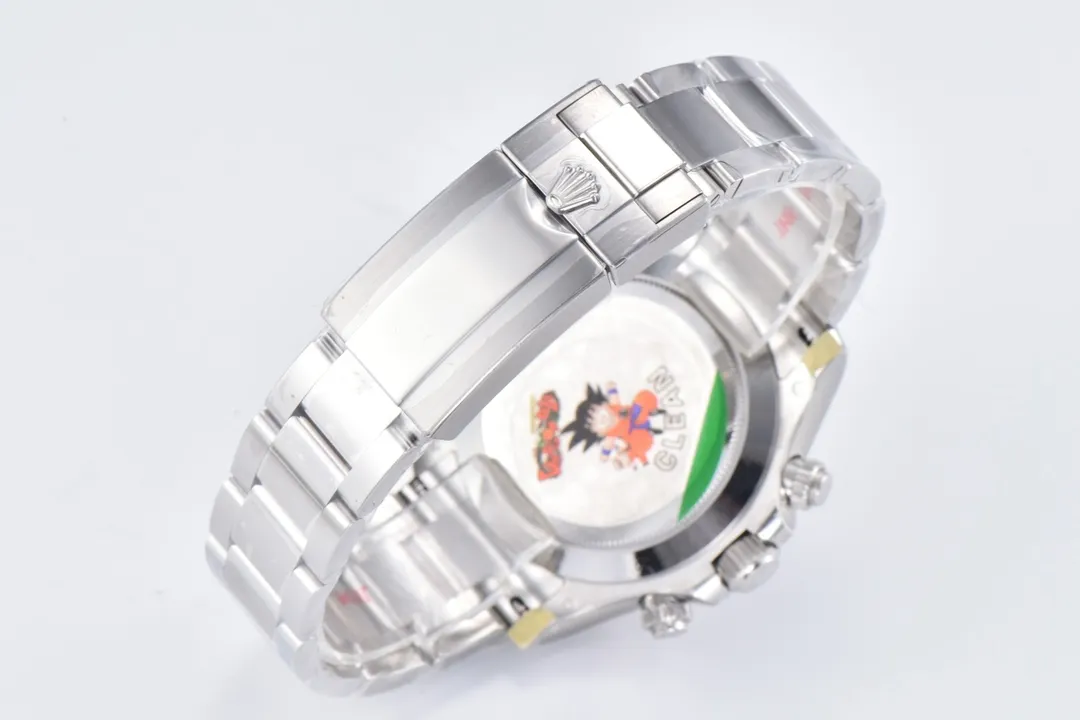Rolex Daytona Watch – Black Enamel Dial with Moissanite Diamonds - Image 9