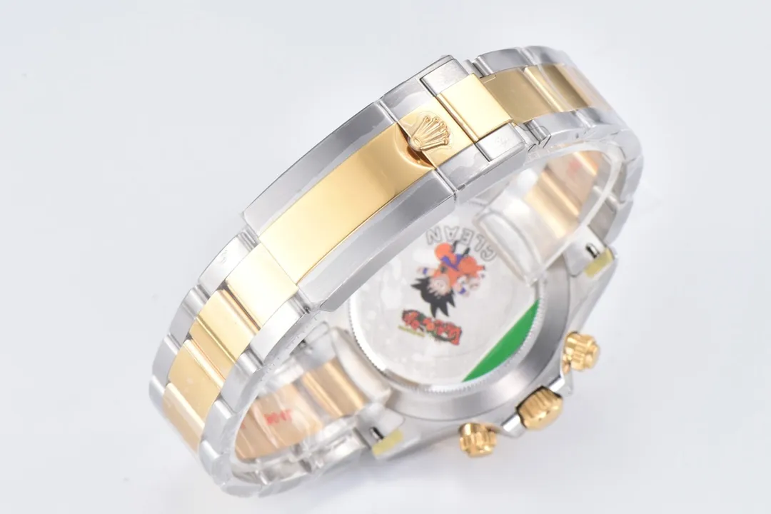 Rolex Daytona Watch with Moissanite Diamonds – Two-Tone with Mother-of-Pearl Dial - Image 9