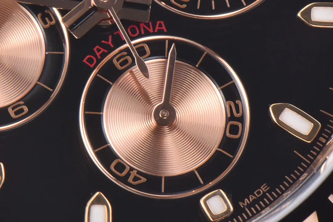 Rolex Daytona Watch – Black Dial with Rubber Strap - Image 9