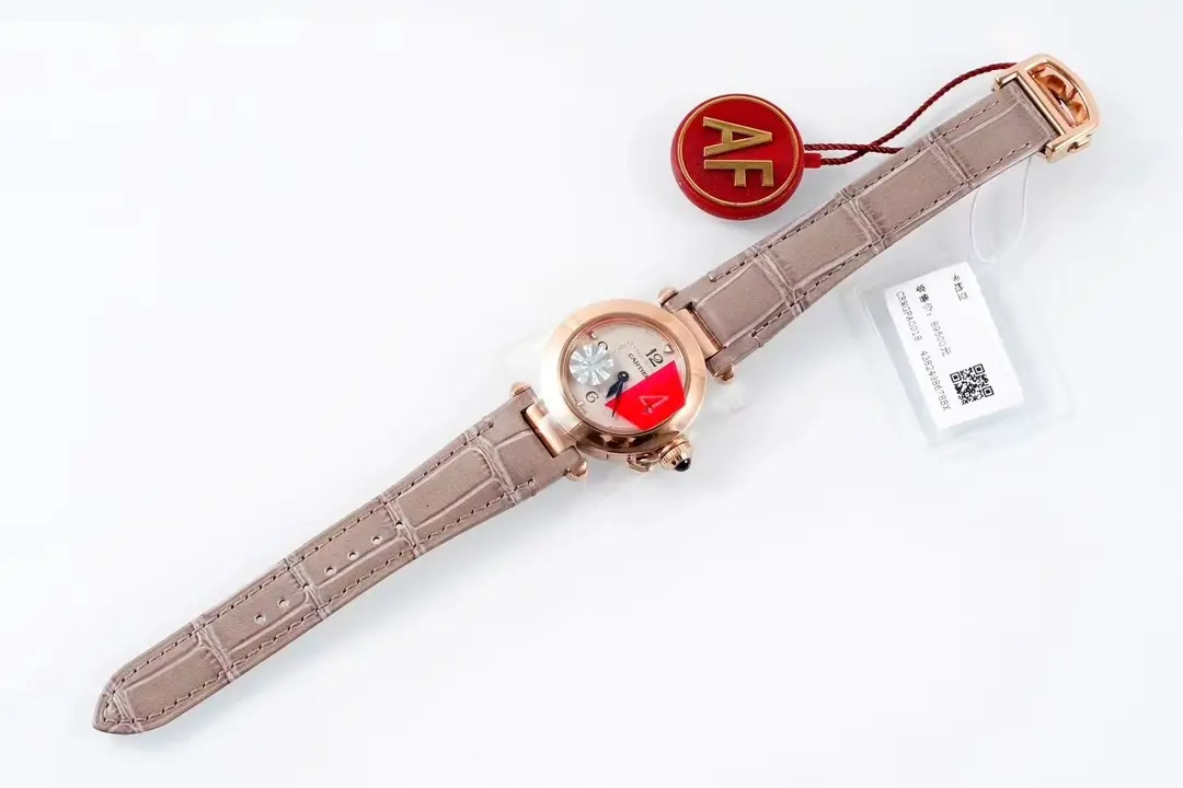 Cartier Pasha de Cartier Ladies Watch Rose Gold Leather Strap - Image 3