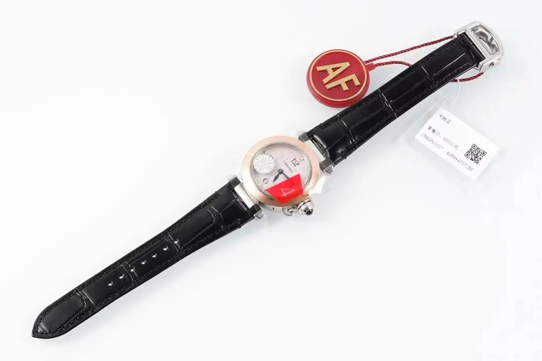 Cartier Pasha de Cartier Watch Rose Gold Black Leather - Image 3