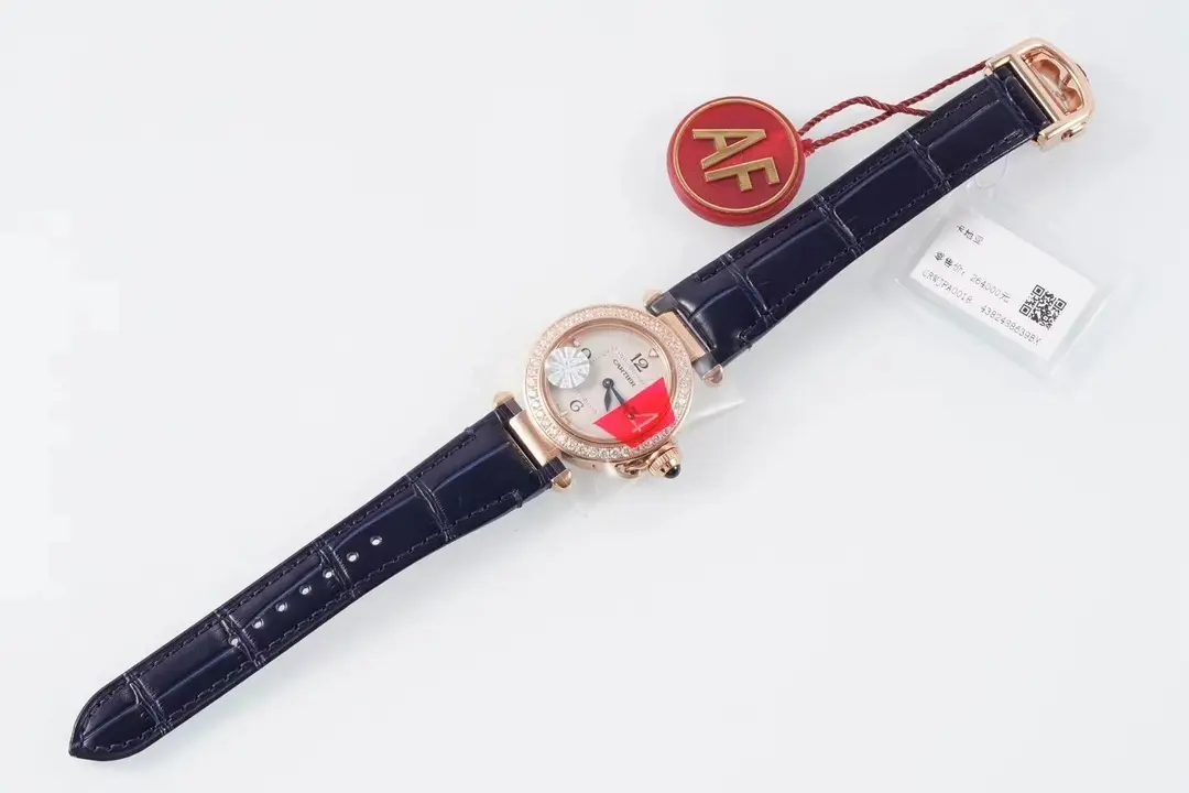 Cartier Pasha de Cartier 30mm Rose Gold Blue Leather - Image 2